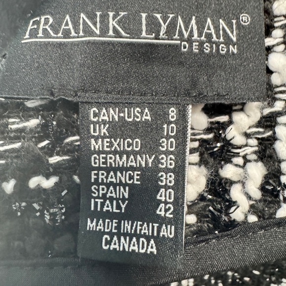 Frank Lyman Tweed Open Blazer Black - Picture 4 of 10